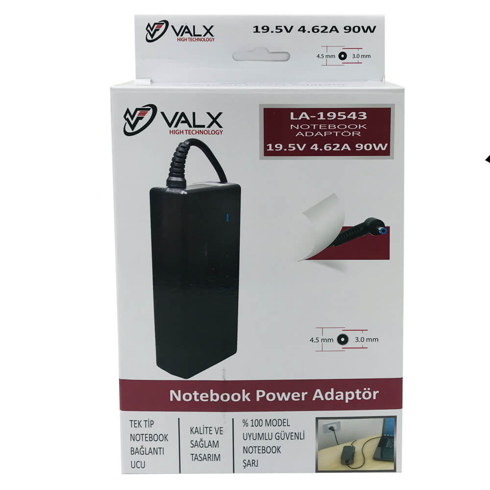 Valx LA-19543 19.5V 4.62A 90W 4.5x3.0 Laptop Adaptör-2