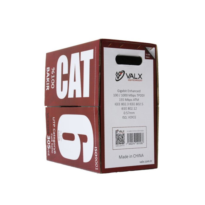 Valx VL-CAT06 305m Cat6 0,57mm 100-100 Bakır Kablo-1