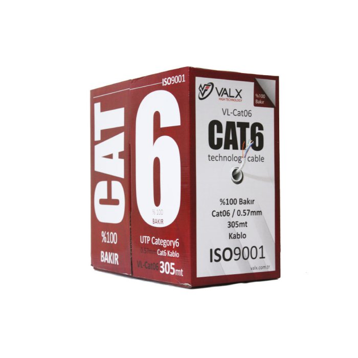 Valx VL-CAT06 305m Cat6 0,57mm 100-100 Bakır Kablo