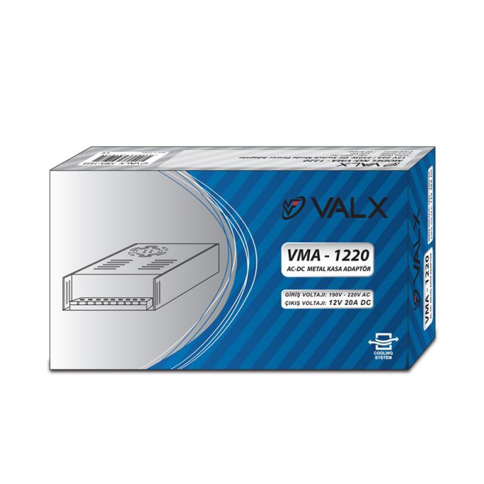 Valx VMA-1220 12V 20A 250W Metal Kasa Adaptör-2