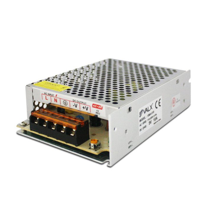 Valx VMA-510 5V 10A Metal Kasa Adaptör-3